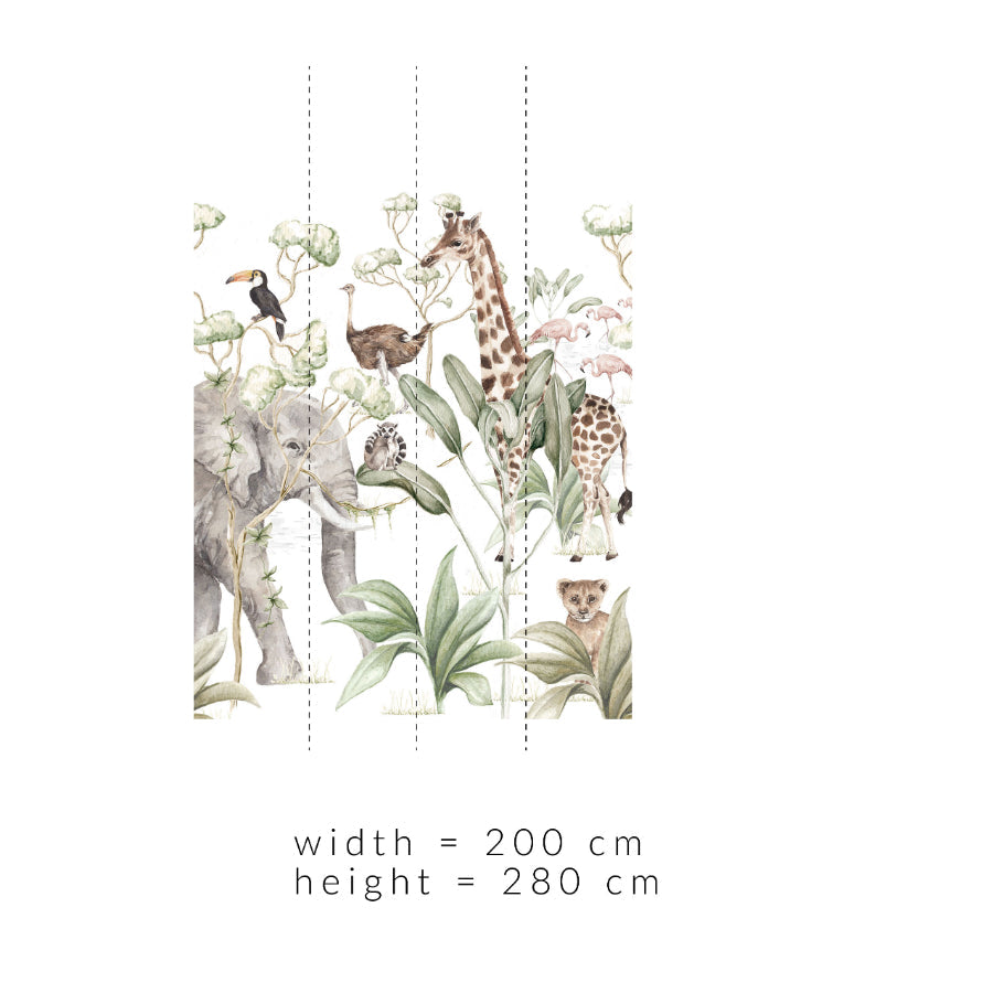 Papel pintado SAVANNA Adventure Set 200 cm de ancho