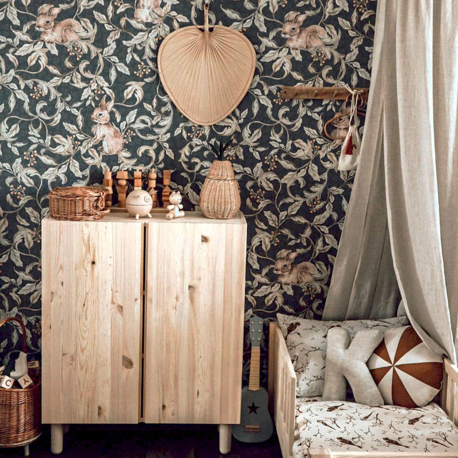 RABBITS Groove Dark Wallpaper 100x280CM