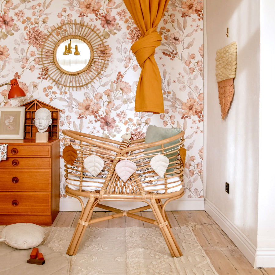 AUTUMN Meadow White Wallpaper 100x280CM