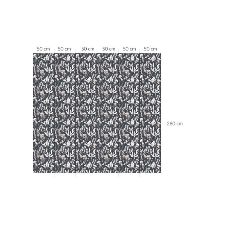 MAGIC Of The Ocean Navy Blue Small Wallpaper 50x280CM