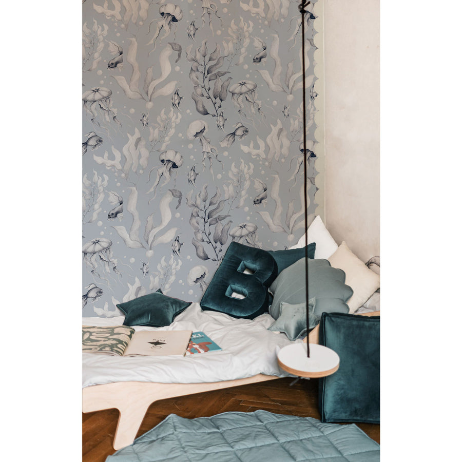 MAGIC Of The Ocean Cremeblau Große Tapete 100x280CM