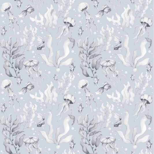 MAGIC Of The Ocean Creamy Blue Small Wallpaper 50x280CM
