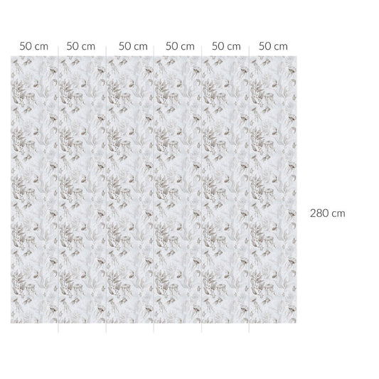 MAGIC Of The Ocean Creamy Vintage Small Wallpaper 50x280CM