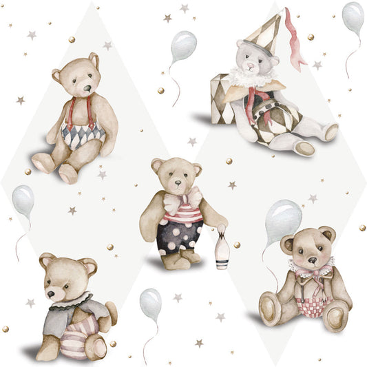 TEDDY Bear French Wallpaper 100x280CM