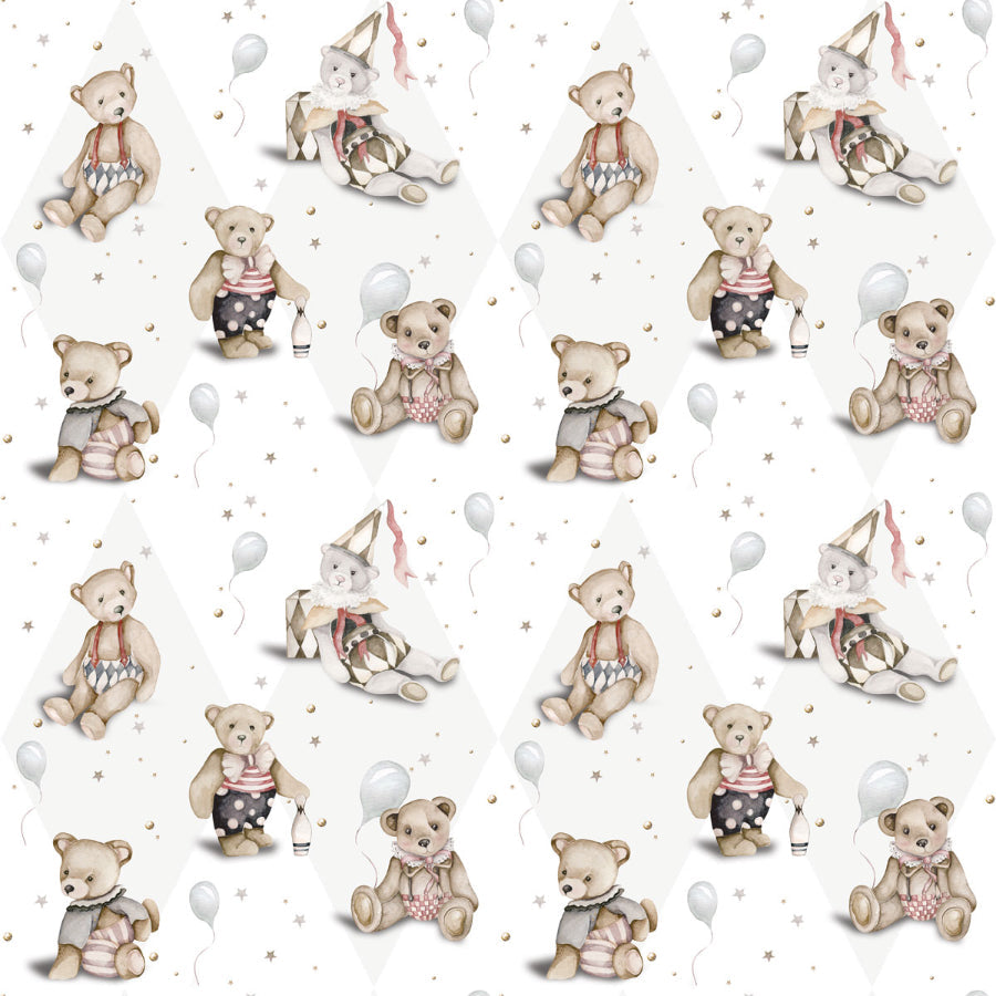 TEDDY Bear French Small Wallpaper 50x280CM
