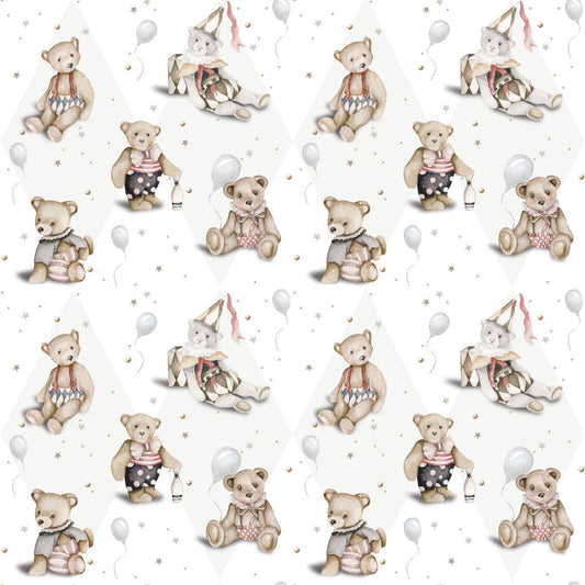 TEDDY Bear French Small Wallpaper 50x280CM