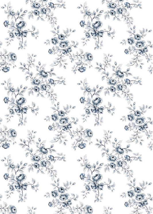 BLUE Roses Wallpaper 50x280CM