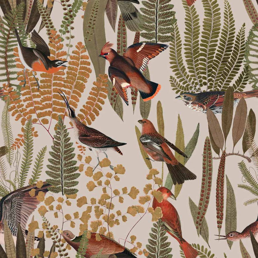 BIRDS Bush Wallpaper 100x280CM