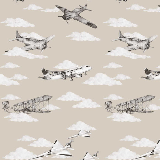 PLANES Sepia / Industrial Evolution Wallpaper 50x280CM
