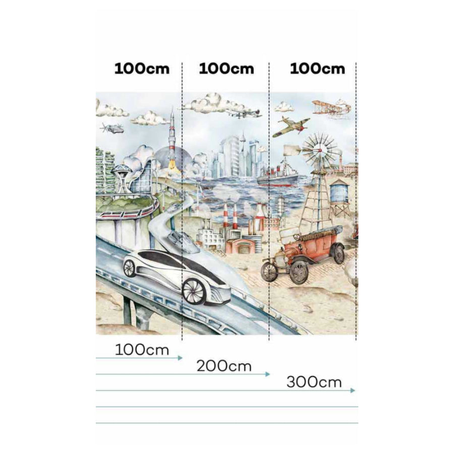 INDUSTRIAL Evolution Wallpaper / From Future to Past - 300CM