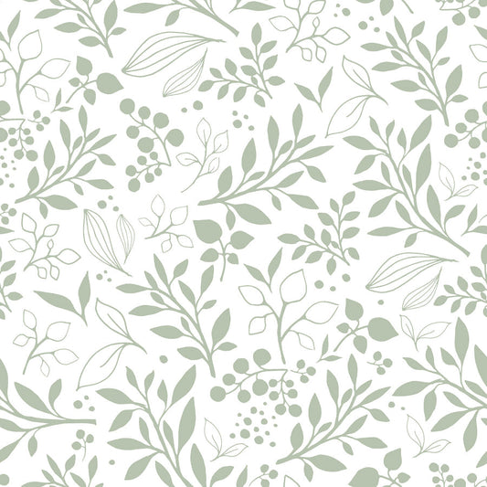 Subtle Flowers Green Wallpaper 50x280CM