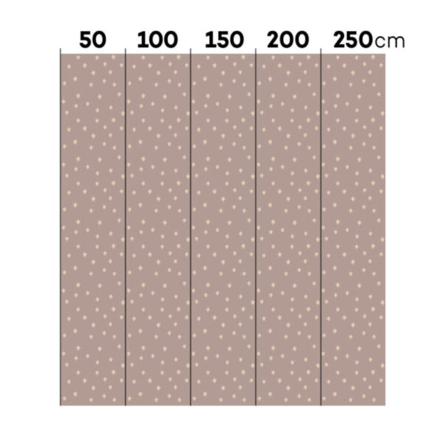 Unregelmäßige Sterne auf Mocco-Hintergrundtapete, 50 x 280 cm