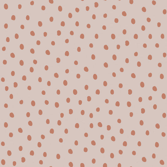 Irregular Dots on Powder Pink Brick Wallpaper 50x280CM
