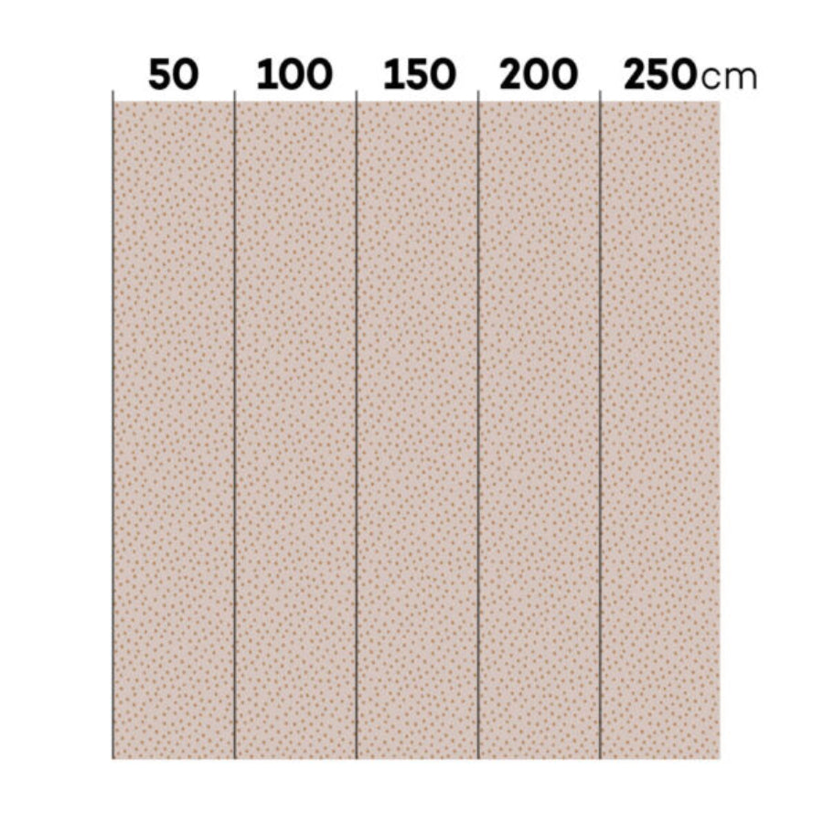 Tapete mit unregelmäßigen Punkten auf puderrosa Zimt, 50 x 280 CM
