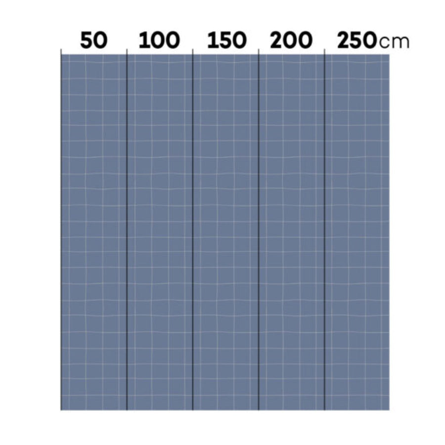 Irregular Check Pattern Blue Wallpaper 50x280CM