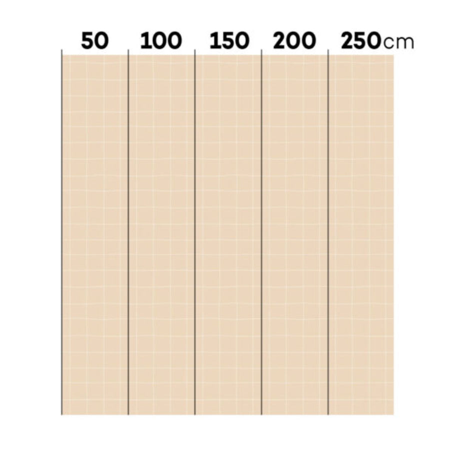 Irregular Check Pattern on Ivory Wallpaper 50x280CM