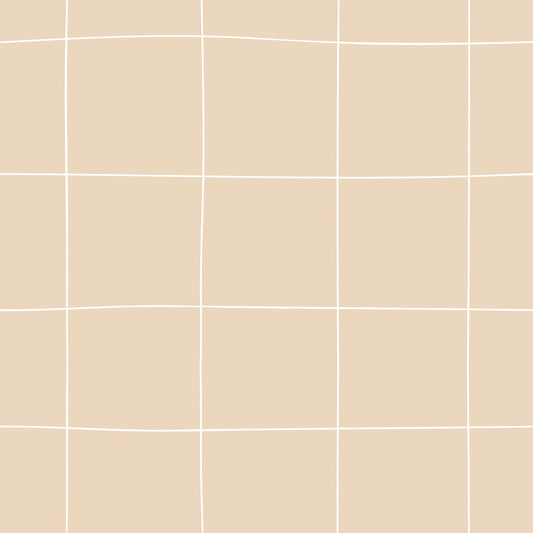 Irregular Check Pattern on Ivory Wallpaper 50x280CM