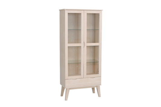 Rowico FILIPPA Glass Cabinet with Drawer