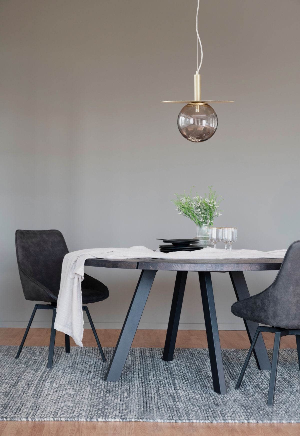 Rowico FRED Round Dark Brown Oak Table 160CM