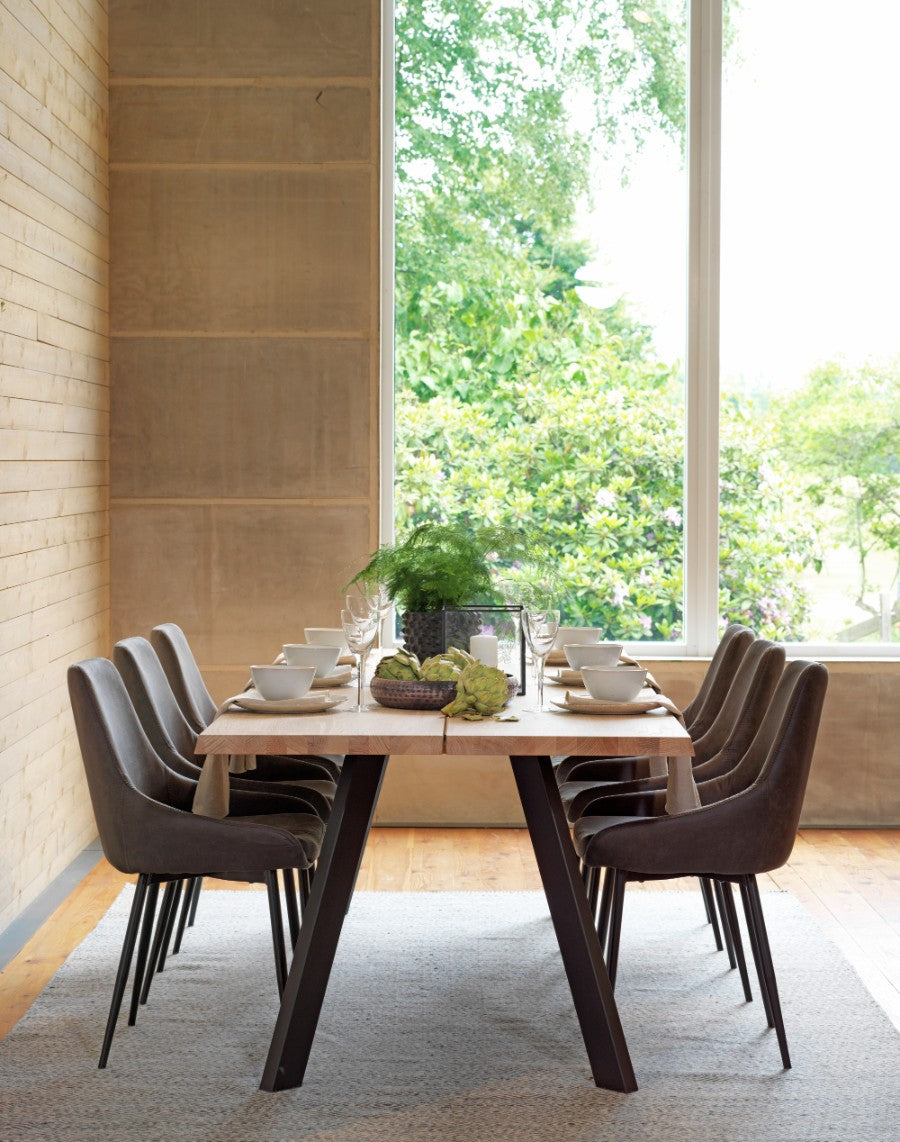 FRED OAK Dining Table 240CM, ROWICO- D40Studio