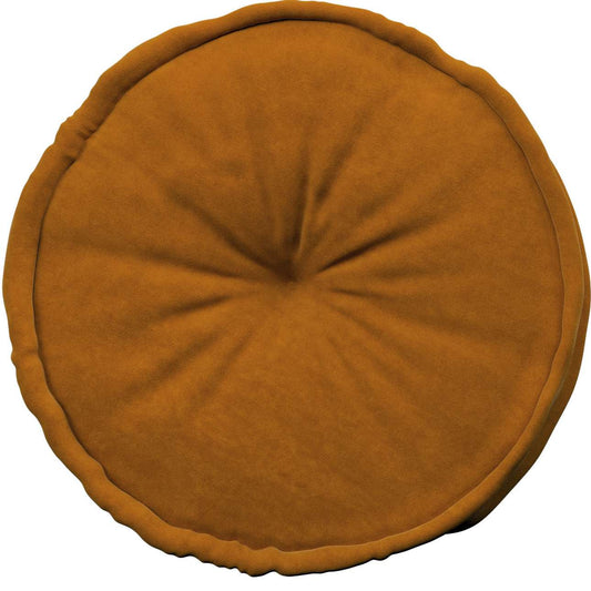 French pouf 50x13cm - Posh Velvet - mustard