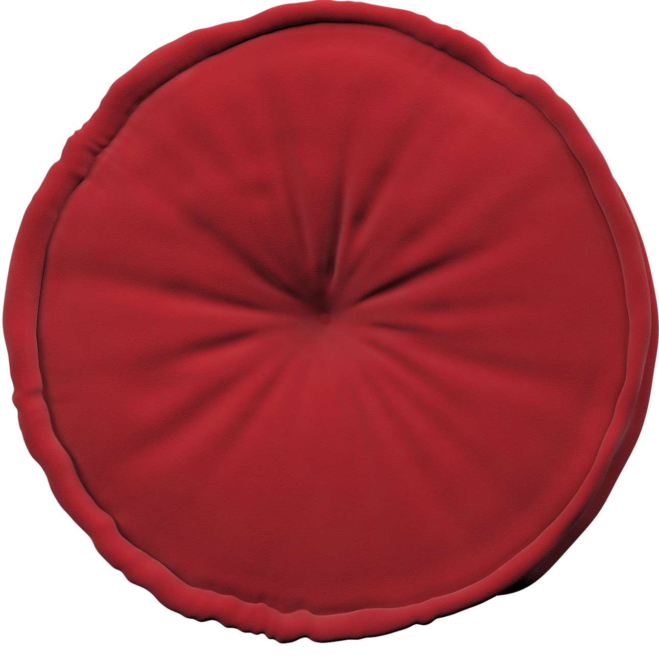 French pouf 50x13cm - Posh Velvet - cherry red