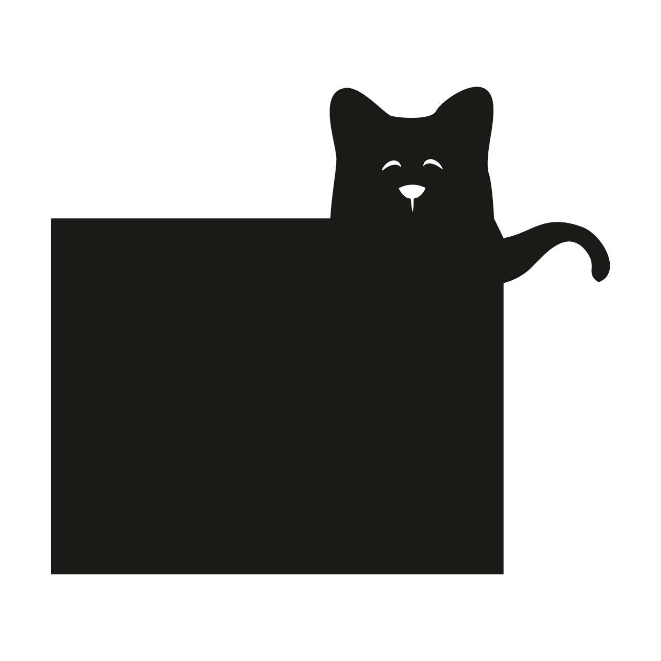 Funny Band Cat Chalkboard Sticker - 75x86 cm