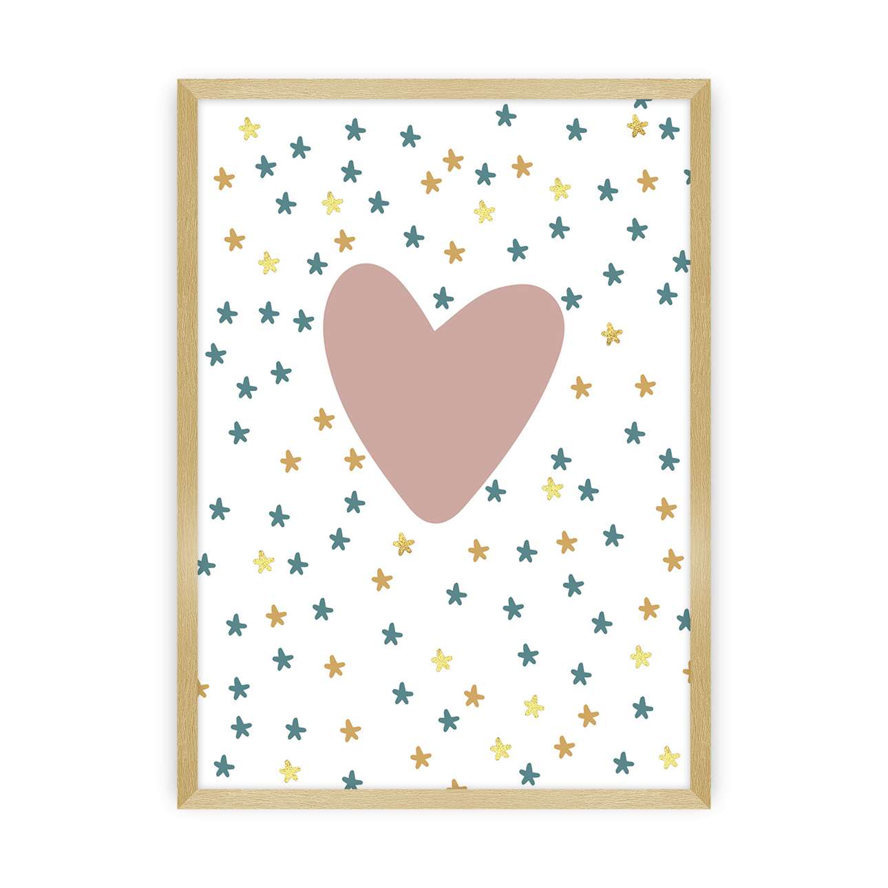 Schönes Einhorn-Herzbild