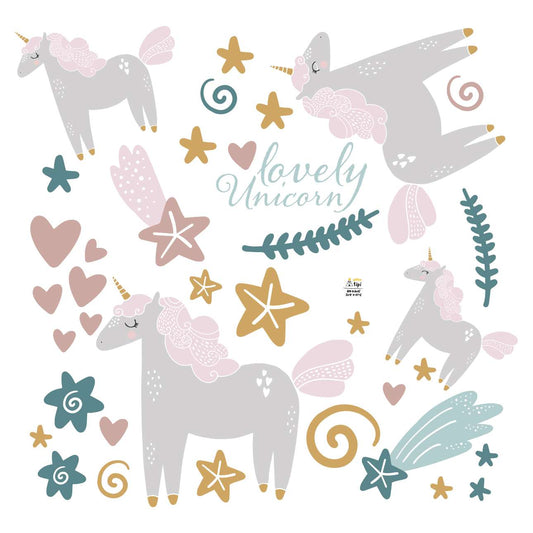 Lovely Unicorn Sticker Set - 105 x 100 cm