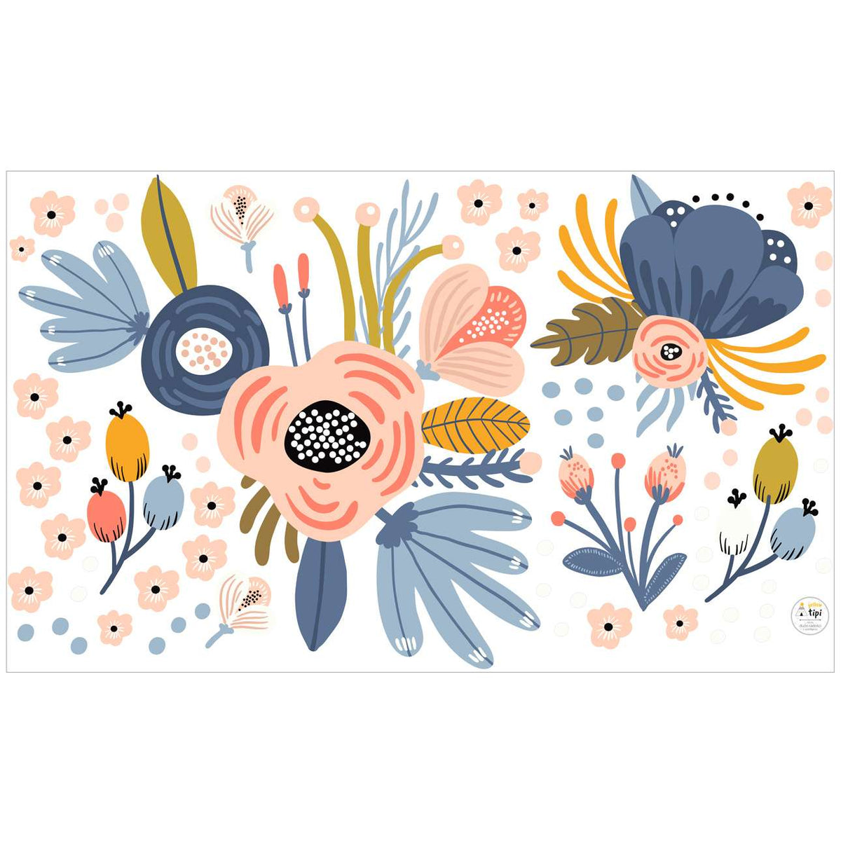 Magic Flowers Sticker Set - 150x90CM