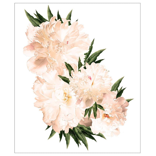 Peony Flowers Sticker - 100x130cm