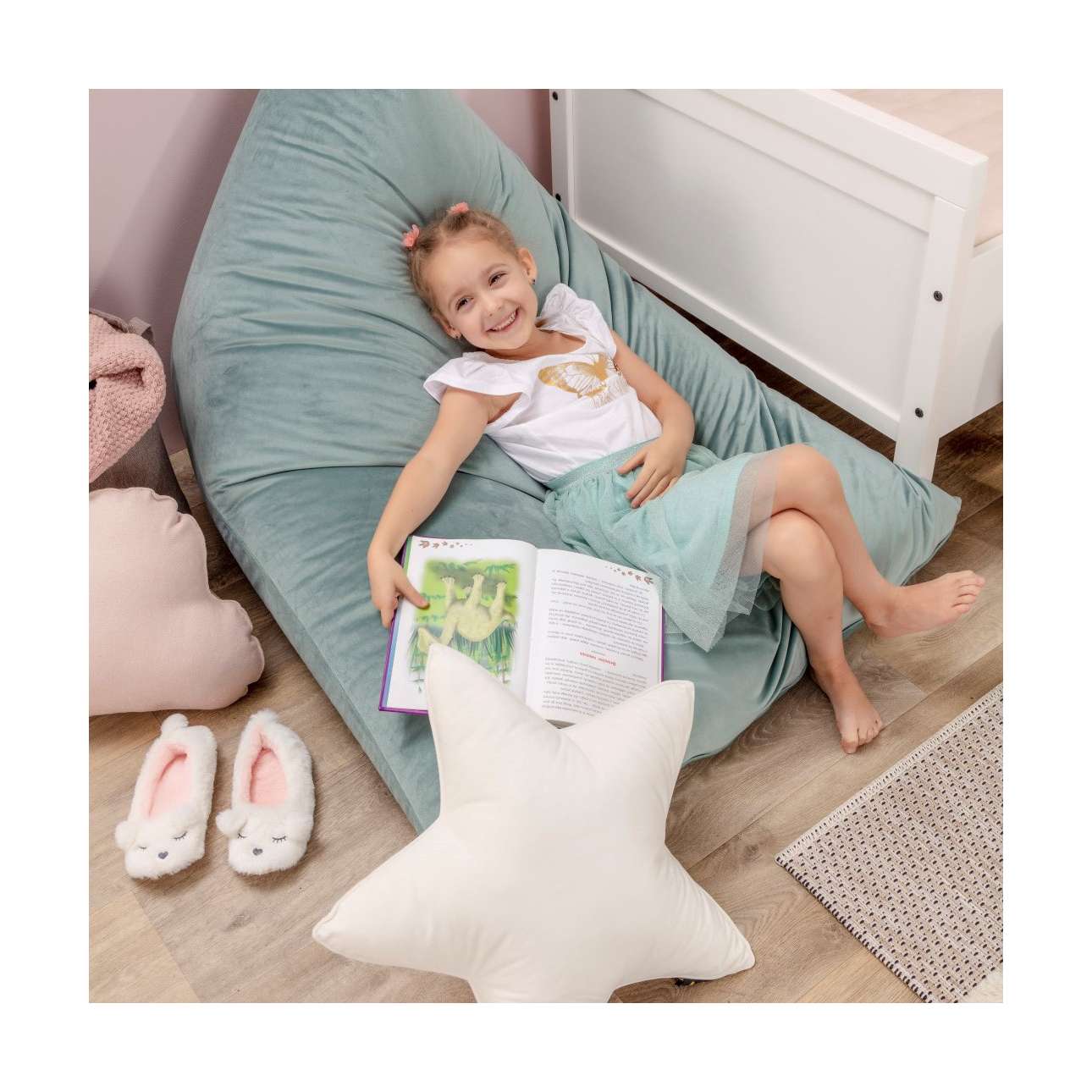 Beanbag Boucle - white