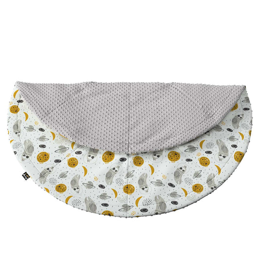 Round mat - 130cm (Magic Collection) - white-gray
