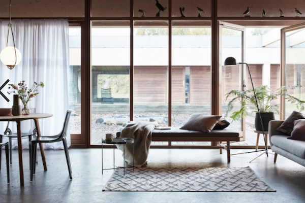 HÜBSCH BLACK/BRASS Floor Lamp 150CM, Hübsch- D40Studio