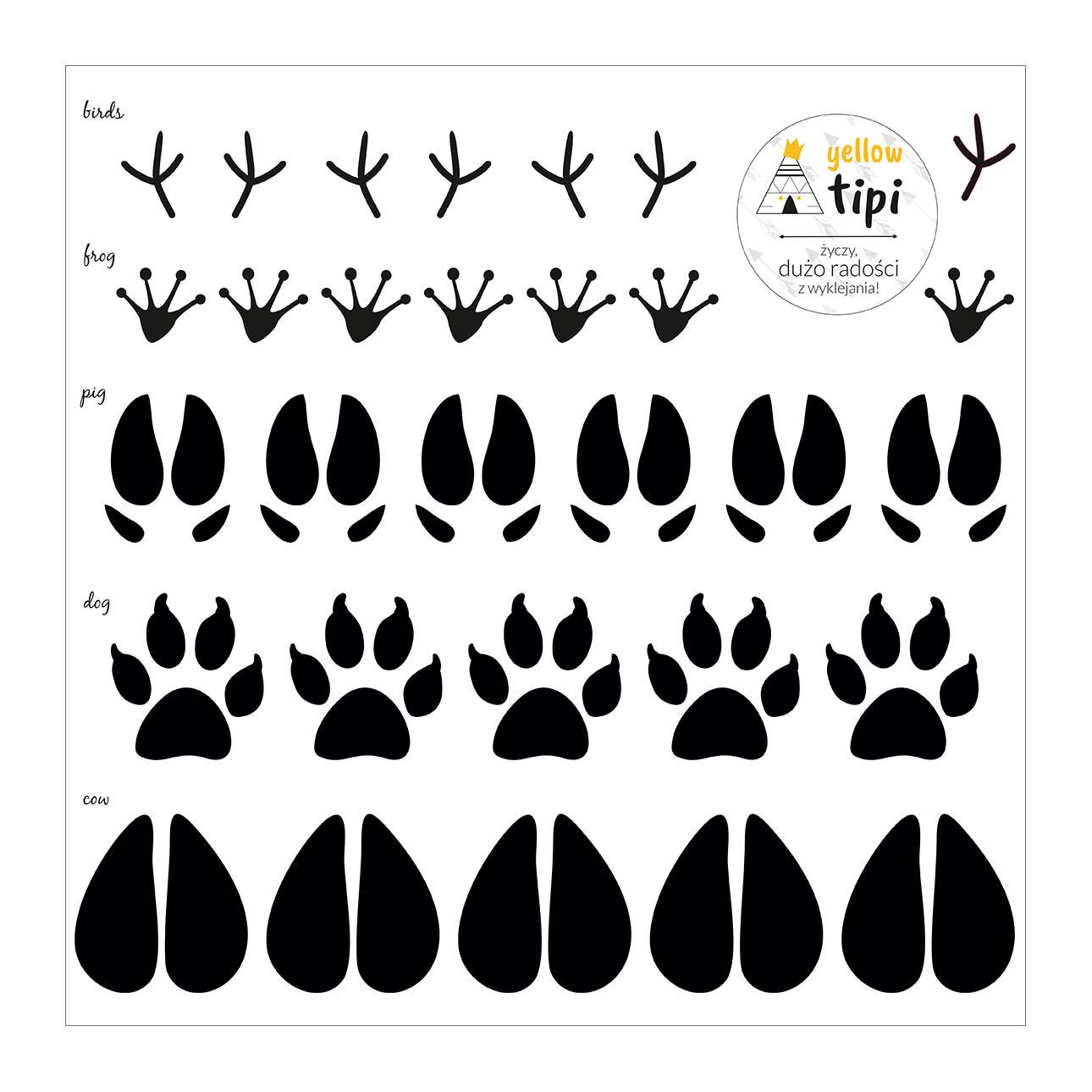 Spuren von Tieren - 40x40CM