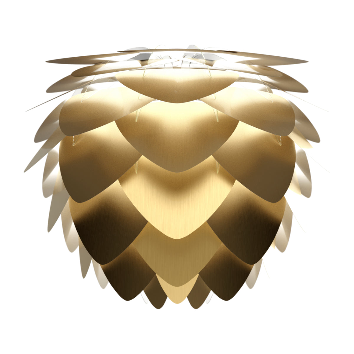 ALUVIA Stehlampe aus gebürstetem Messing