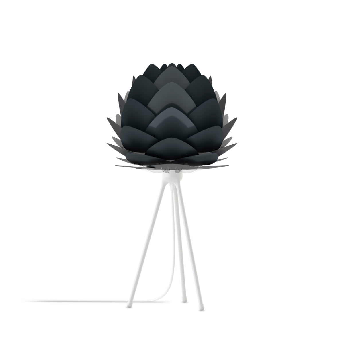 ALUVIA Anthrazitgraue Tischlampe
