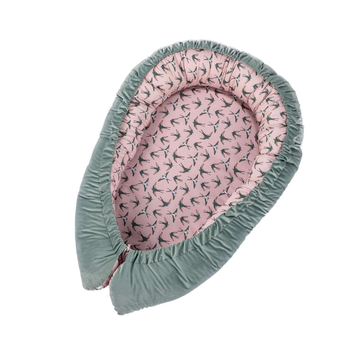 Nestchen aus Samt Premium mint - 85x65cm - grün