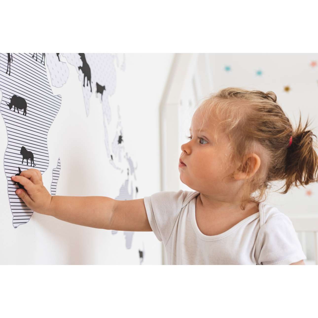 World Map Black Sticker - 155x88 cm