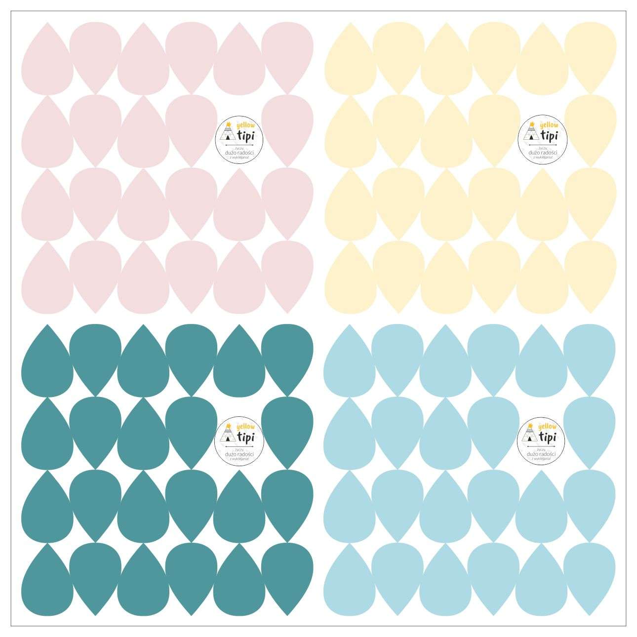 Zestaw Mini Drops Positive Tone - 40x40CM