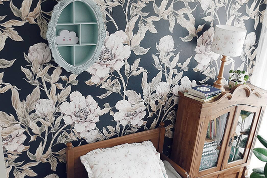 DARK Peony Wallpaper 100x280CM