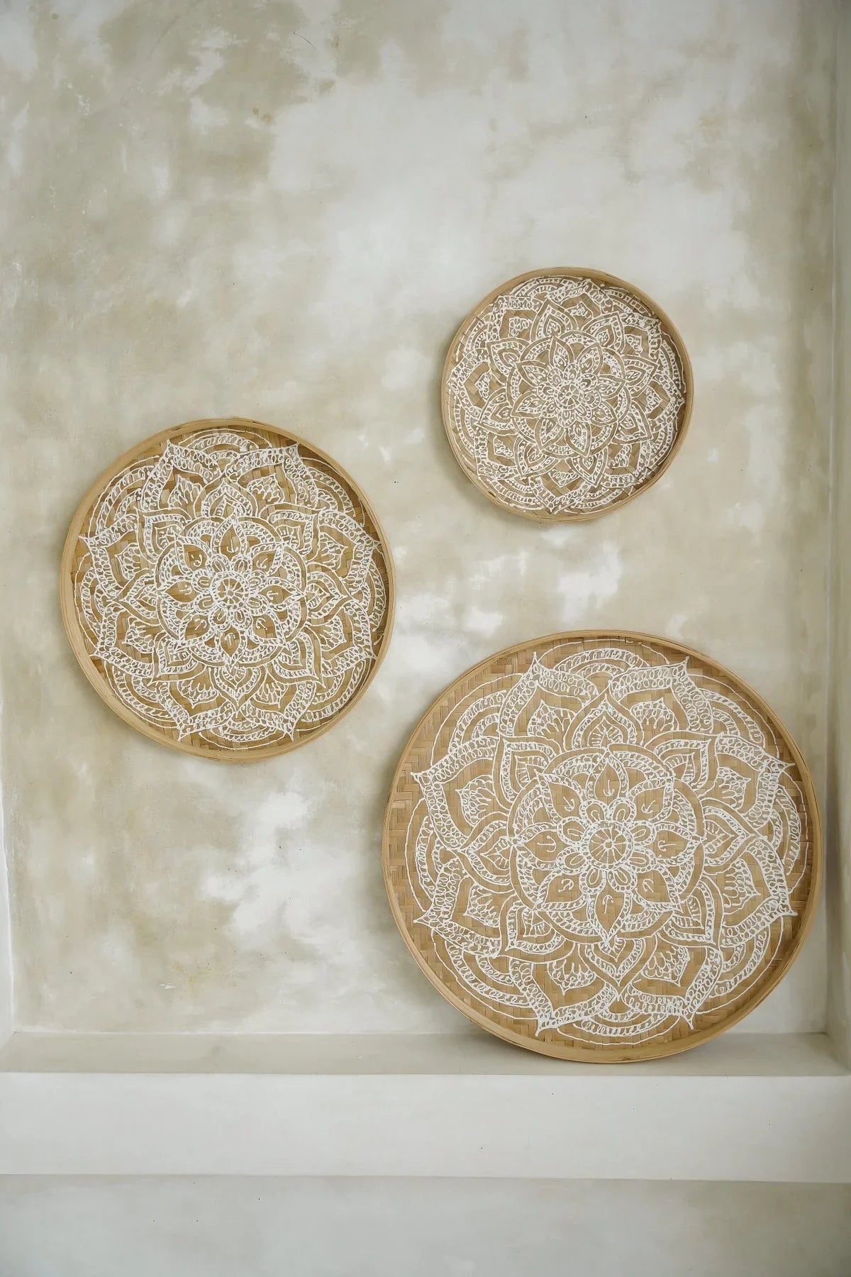 Henna Mandala Wall Basket 50CM