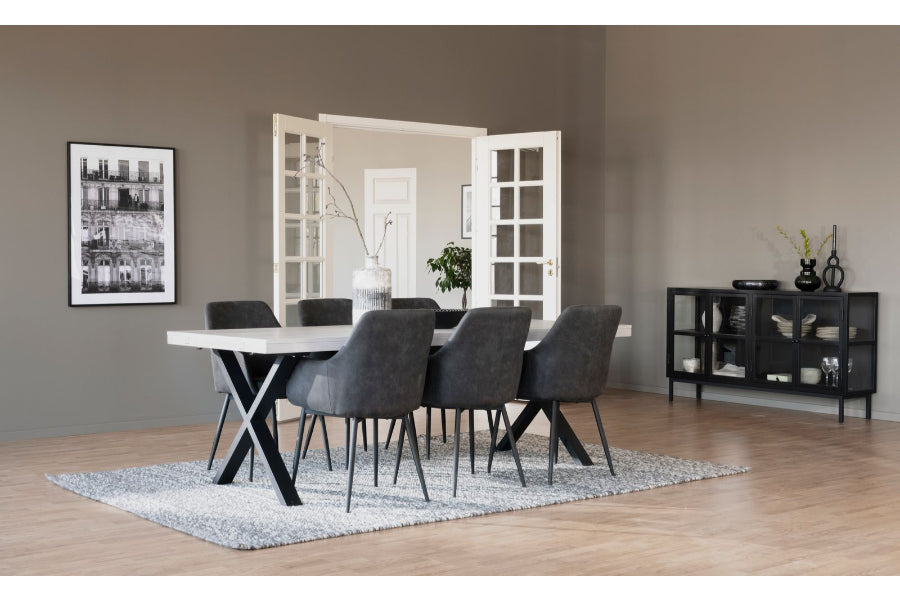 Rowico BROOKLYN X Legs Oak Dining Table 220/320CM