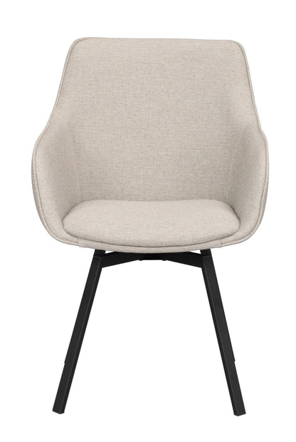 Rowico ALISON Swivel Beige Set of 2 Armchairs