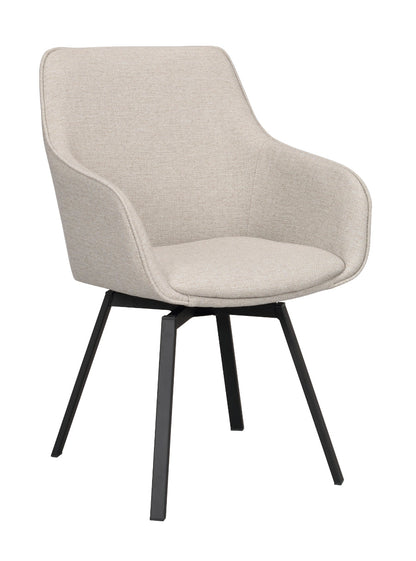 Rowico ALISON Swivel Beige Set of 2 Armchairs