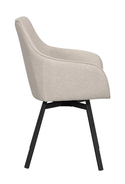 Rowico ALISON Swivel Beige Set of 2 Armchairs