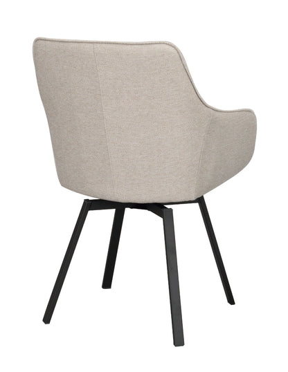 Rowico ALISON Swivel Beige Set of 2 Armchairs