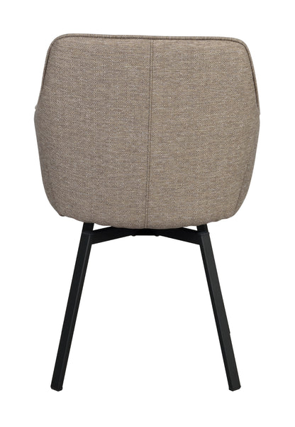 Rowico ALISON Swivel Dark Beige Set of 2 Armchairs