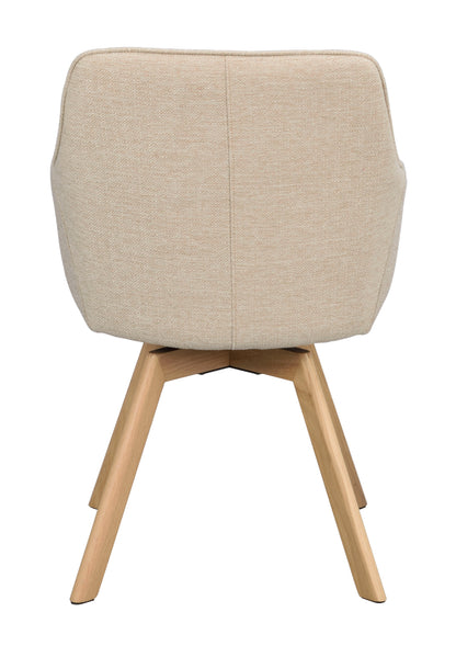 Rowico ALISON Swivel Light Beige Set of 2 Armchairs