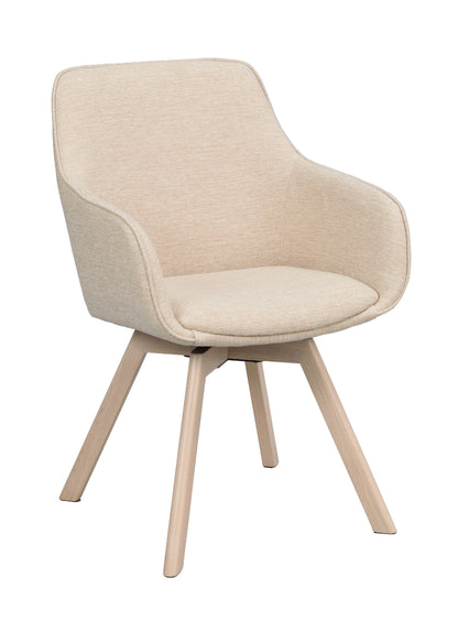 Rowico ALISON Swivel Light Beige Set of 2 Armchairs